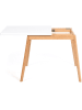 IDOMYA Factory Esszimmertisch "Scandinave" in Weiß/ Hellbraun - (B)80 x (H)72,5 x (T)80 cm