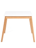 IDOMYA Factory Esszimmertisch "Scandinave" in Weiß/ Hellbraun - (B)80 x (H)72,5 x (T)80 cm