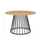 IDOMYA Essentials Esstisch "Adelle" in Hellbraun/ Schwarz - (H)75 x Ø 120 cm