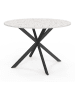 IDOMYA Essentials Stół w kolorze czarno-kremowym ze wzorem do jadalni - wys. 76 x Ø 110 cm