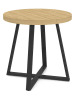 IDOMYA Factory Eettafel ''Sana'' beige/zwart - (H)75 x Ø 80 cm