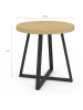 IDOMYA Factory Eettafel ''Sana'' beige/zwart - (H)75 x Ø 80 cm