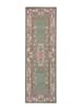 Flair Rugs Wollen loper groen/meerkleurig