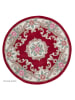 Flair Rugs Woll-Teppich in Rot/ Creme