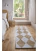 Flair Rugs Jute-Läufer "Nolen" in Weiß/ Hellbraun