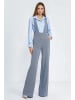 Nife Jumpsuit in Grau/ Dunkelblau