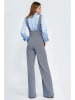 Nife Jumpsuit grijs/donkerblauw