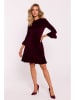 made of emotion Aksamitna sukienka w kolorze ciemnoczerwonym