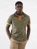 North Sails Poloshirt in Khaki/ Orange/ Gelb