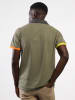 North Sails Poloshirt in Khaki/ Orange/ Gelb