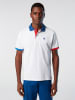 North Sails Poloshirt wit/blauw