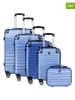 Canadian Peak 5tlg. Hardcase-Trolleyset "Shockeak" in Blau