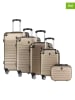 Canadian Peak 5tlg. Hardcase-Trolleyset "Shockeak" in Gold