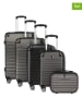 Canadian Peak 5tlg. Hardcase-Trolleyset "Shockeak" in Anthrazit
