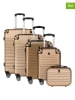Canadian Peak 5-delige hardcase-trolleyset "Shockeak" goudkleurig