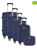 Canadian Peak 5tlg. Hardcase-Trolleyset "Shokeak" in Dunkelblau