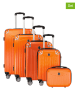 Canadian Peak 5tlg. Hardcase-Trolleyset "Softlesseak" in Orange