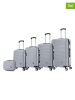 Canadian Peak 5-delige hardcase-trolleyset "Solomuneak" zilverkleurig