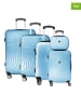 Canadian Peak 5tlg. Hardcase-Trolleyset "Sunlighteak" in Hellblau