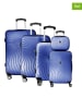 Canadian Peak 5-delige hardcase-trolleyset "Sunlighteak" blauw