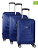 Canadian Peak 3tlg. Hardcase-Trolleyset "Sacramentoeak" in Blau