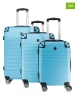 Canadian Peak 3-delige hardcase-trolleyset "Shockeak" lichtblauw