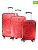 Canadian Peak 3-delige hardcase-trolleyset "Stanislaeak" rood