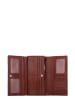 Wojas Leder-Geldbörse in Dunkelbraun - (B)19 x (H)9 x (T)3 cm