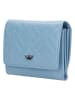 Wojas Leder-Geldbörse in Hellblau - (B)12,2 x (H)9,2 x (T)3 cm