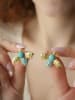 L'Atelier de Gaia Vergold. Ohrstecker mit Edelsteinen