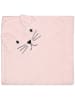 Kindsgut Kapuzenhandtuch "Katze" in Rosa - (L)76 x (B)76 cm