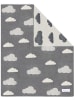 Kindsgut Kinderdecke "Wolken" in Grau/ Weiß - (L)100 x (B)80 cm
