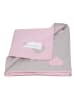 Kindsgut Kinderdecke "Herzen" in Grau/ Rosa - (L)100 x (B)80 cm
