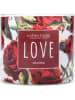 Colonial Candle Duftkerze "Love" in Weiß/ Rot/ Grün - 411 g