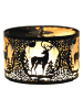 Woodbridge Carrousel kaarshouder "Stag" zwart/goudkleurig - Ø 13 cm