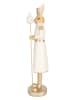 Clayre & Eef Dekofigur "Kaninchen" in Weiß/ Gold - (B)13 x (H)47 x (T)12 cm