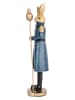 Clayre & Eef Decofiguur "Konijntje" blauw/goudkleurig - (B)5 x (H)18 x (D)5 cm