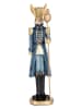 Clayre & Eef Decofiguur "Konijntje" blauw/goudkleurig - (B)5 x (H)18 x (D)5 cm