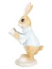 Clayre & Eef Decofiguur "Konijntje" beige/lichtblauw - (B)9 x (H)15 x (D)9 cm