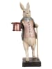 Clayre & Eef Decofiguur "Konijntje" wit/beige/zwart - (B)17 x (H)33 x (D)14 cm