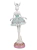 Clayre & Eef Decofiguur "Konijntje" wit/turquoise - (B)9 x (H)23 x (D)8 cm