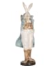 Clayre & Eef Decofiguur "Konijntje" wit/lichtblauw - (B)13 x (H)38 x (D)12 cm