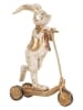 Clayre & Eef Decofiguur "Konijntje" wit/goudkleurig - (B)13 x (H)17 x (D)6 cm