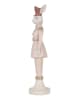 Clayre & Eef Dekofigur "Kaninchen" in Weiß/ Rosa - (B)9 x (H)35 x (T)9 cm