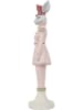 Clayre & Eef Dekofigur "Kaninchen" in Weiß/ Rosa - (B)9 x (H)35 x (T)9 cm