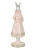 Clayre & Eef Decofiguur "Konijntje" lichtroze/wit - (B)11 x (H)31 x (D)11 cm