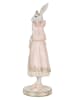 Clayre & Eef Decofiguur "Konijntje" lichtroze/wit - (B)11 x (H)31 x (D)11 cm