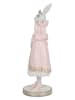 Clayre & Eef Dekofigur "Kaninchen" in Rosa/ Weiß - (B)11 x (H)31 x (T)11 cm