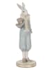 Clayre & Eef Decofiguur "Konijntje" lichtblauw/wit - (B)11 x (H)31 x (D)10 cm