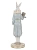 Clayre & Eef Decofiguur "Konijntje" lichtblauw/wit - (B)11 x (H)31 x (D)10 cm